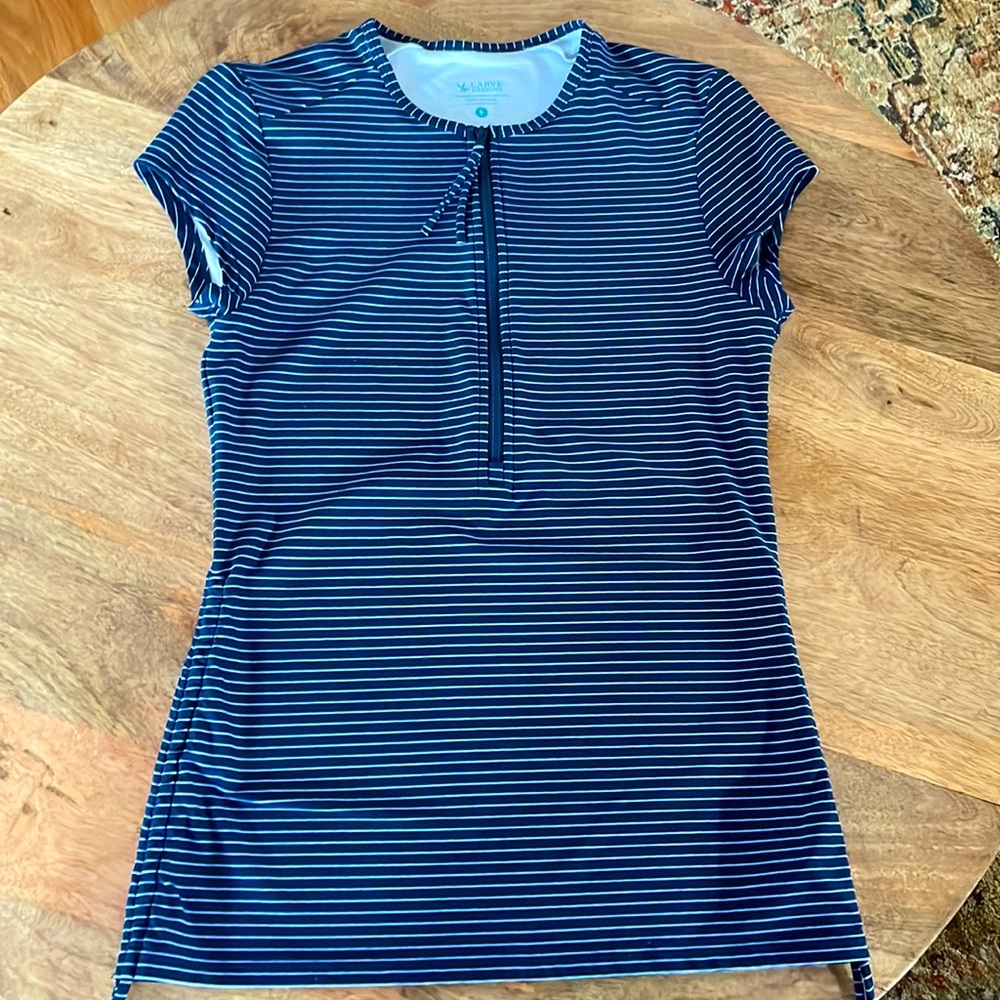 Navy Striped Rashguard